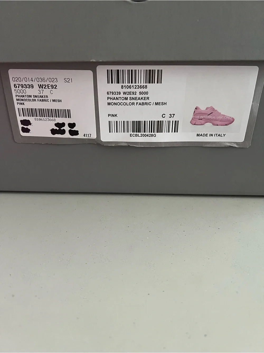 Balenciaga PHANTOM sneakers Mono color FABRIC / MESH pink EU37
